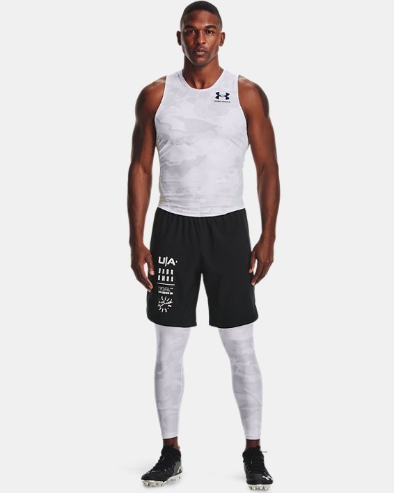 Men's UA Iso-Chill Printed Leggings, White, pdpMainDesktop image number 2